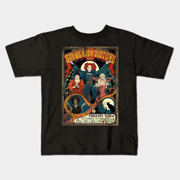 Sanderson sisters Kids T-Shirt by gallaugherus